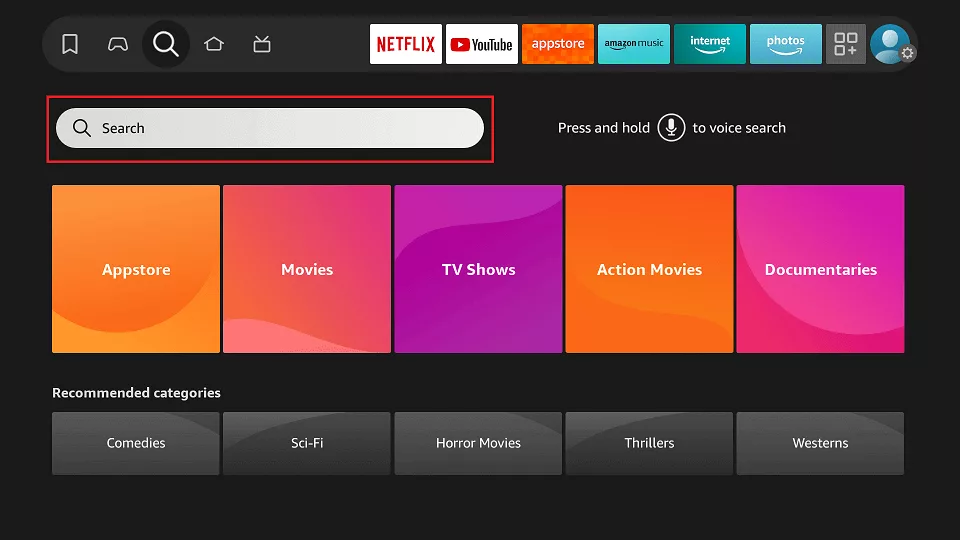 Recherche de Downloader sur Fire TV