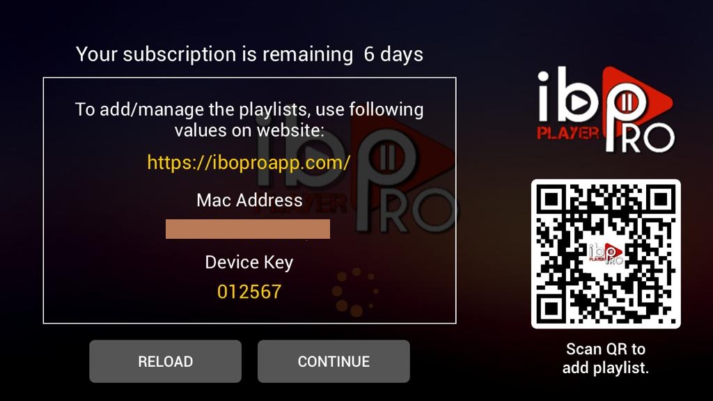 Ibo Pro Player – MAC Address et Device Key