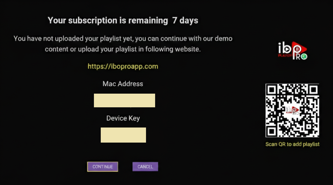 Ibo Player Pro – Mac Address et Device Key