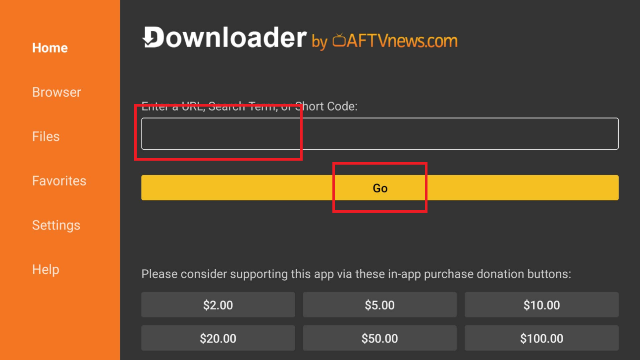Downloader – entrer le code 8326333