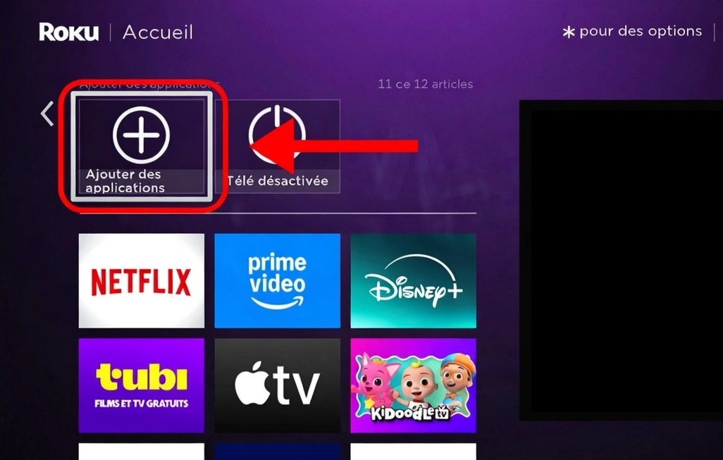 Roku – Ajouter des applications