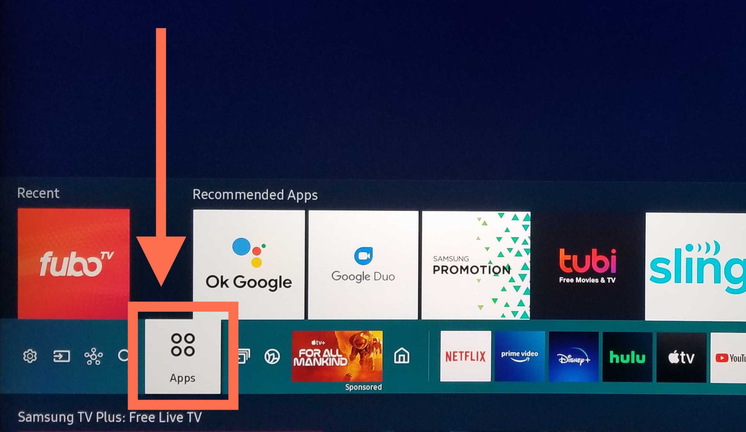 Smart TV – Accéder au menu Apps