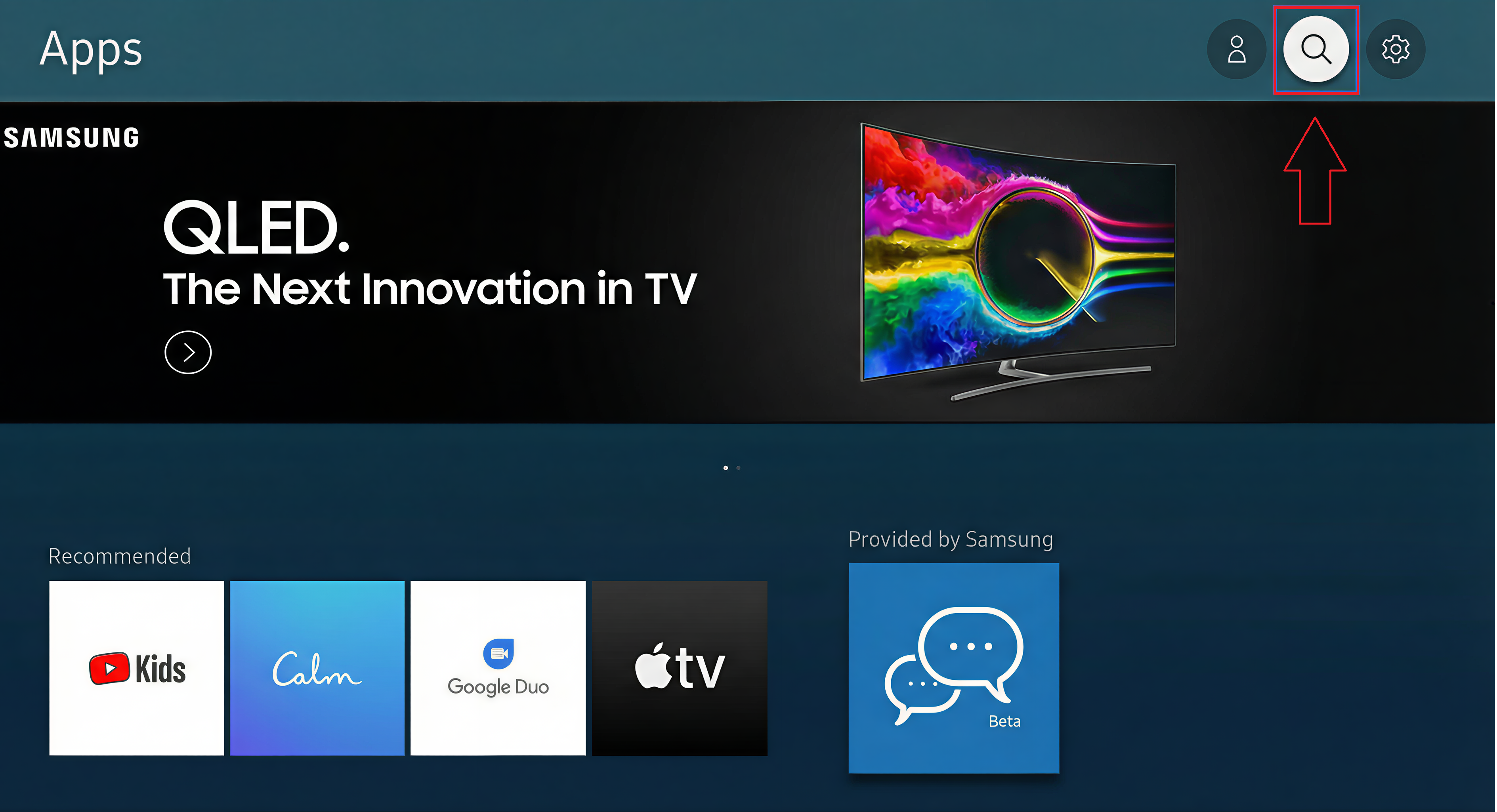 Smart TV – Icône recherche