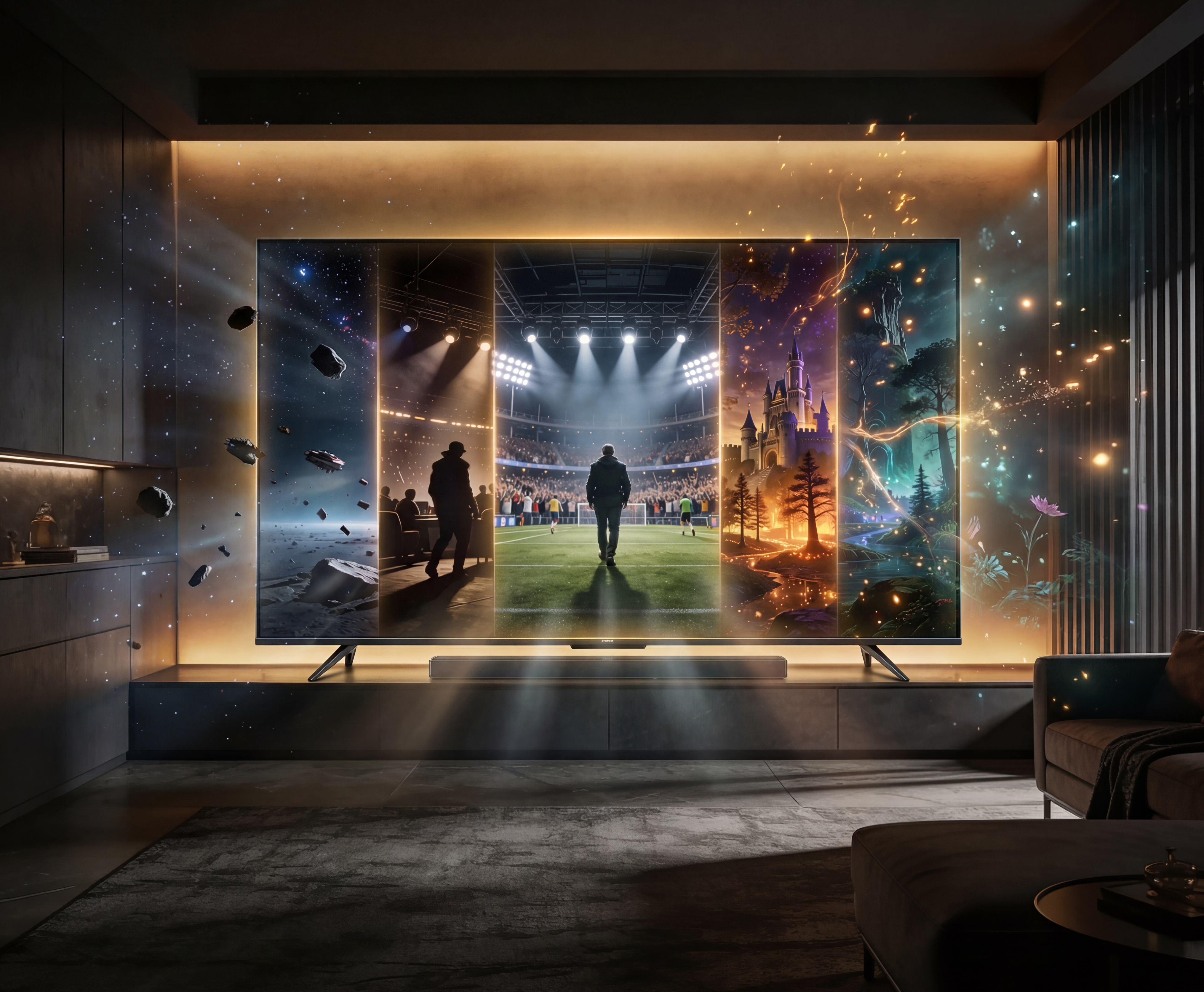 Zenith TV interface on the big screen